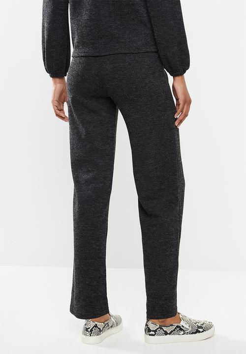 edit - Cosy knit jogger - black