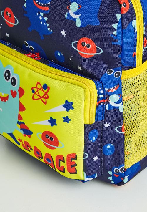 Pop Candy - Dino space backpack - blue & yellow 