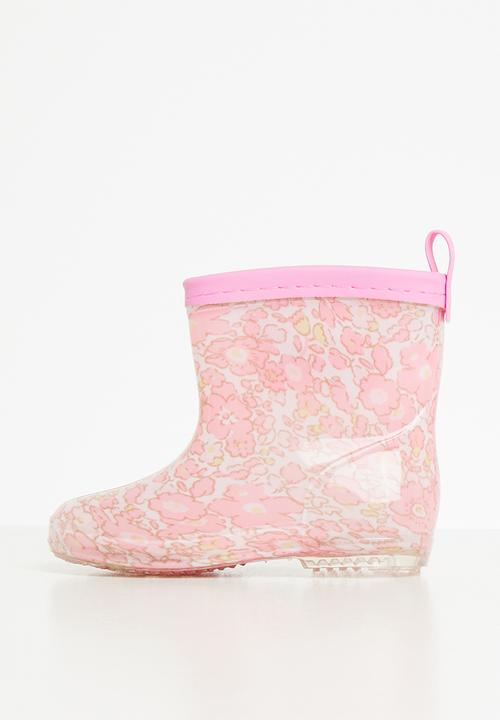 Pop Candy - Printed boots with bow - pink