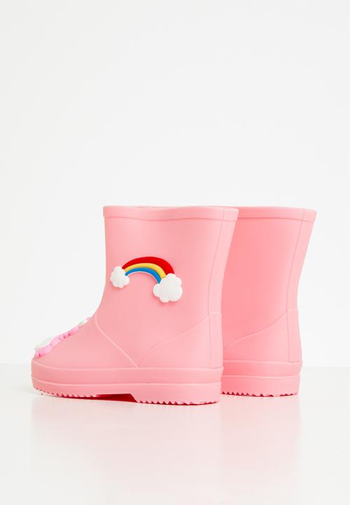 Pop Candy - Girls rainbow boots - pink