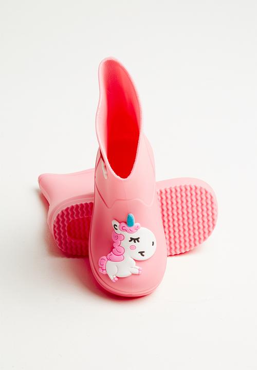 Pop Candy - Girls rainbow boots - pink
