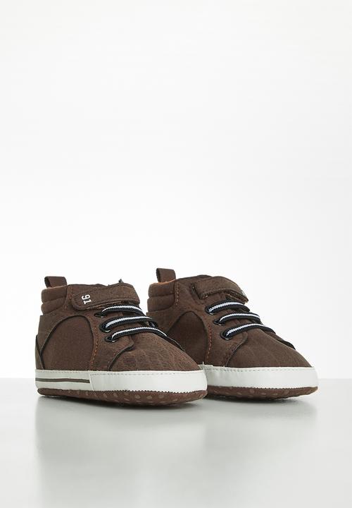 Pop Candy - Baby boys hi-top sneaker - brown