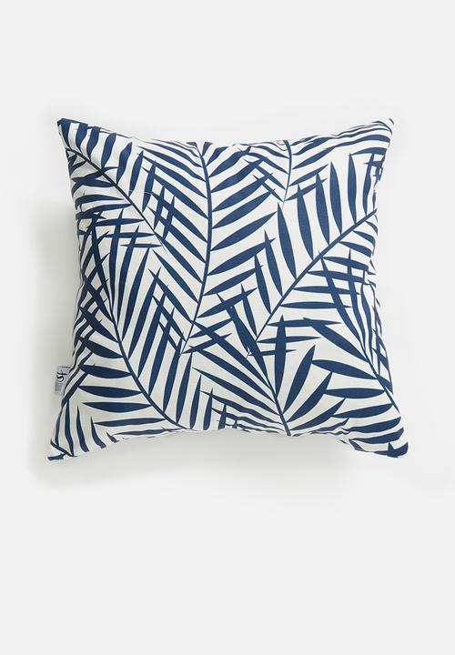 Sixth Floor - Nora cushion cover - blue & white