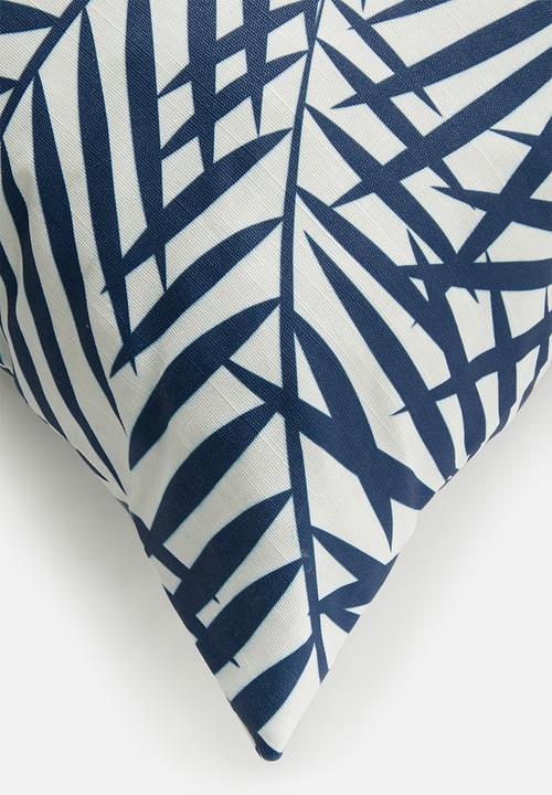 Sixth Floor - Nora cushion cover - blue & white