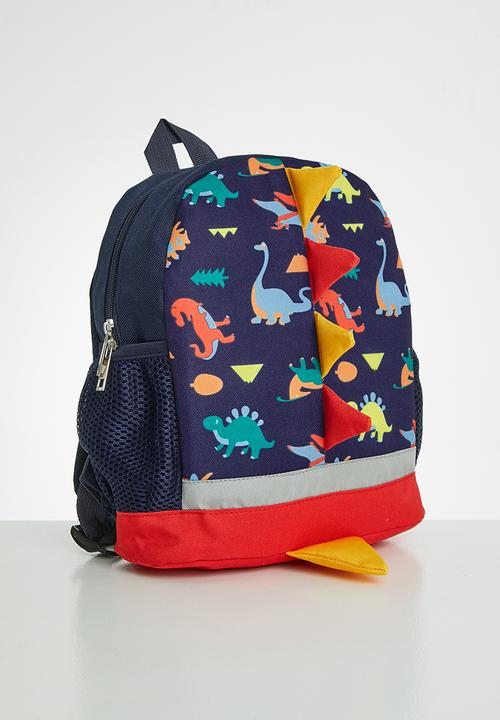 Pop Candy - Boys dino tail backpack - navy & red