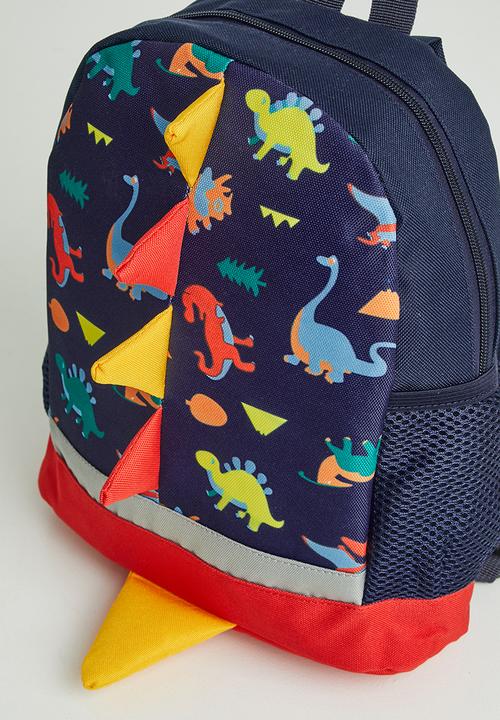 Pop Candy - Boys dino tail backpack - navy & red