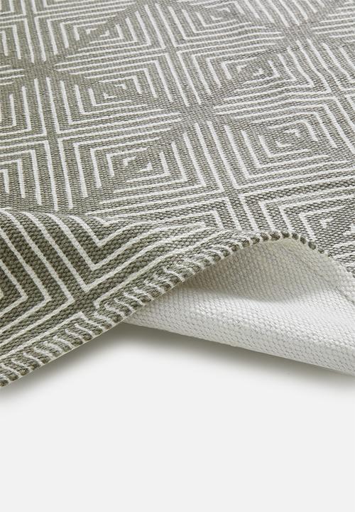 Sixth Floor - Prague printed outdoor rug - grey