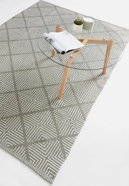 Sixth Floor - Prague printed outdoor rug - grey
