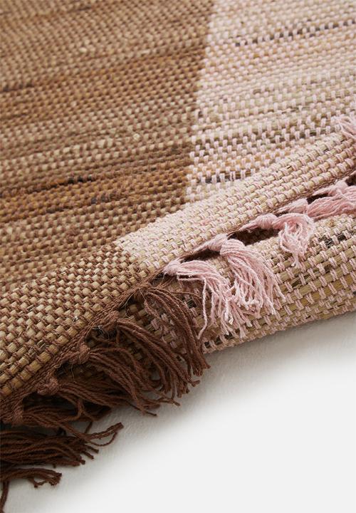 Sixth Floor - Dual tone woven runner - pink & natural