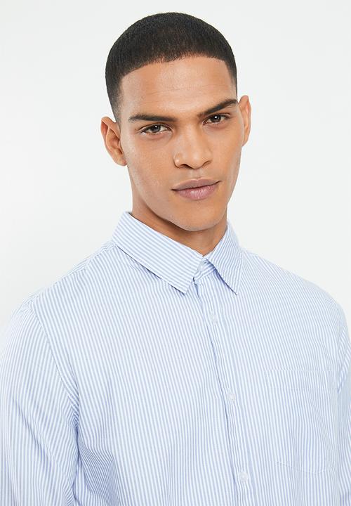 Brave Soul - Karmory shirts - blue & white 