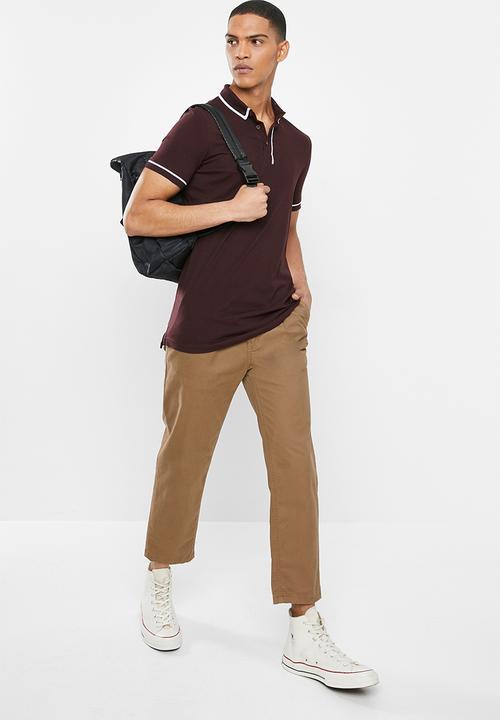 Brave Soul - Virgilc polo - burgundy