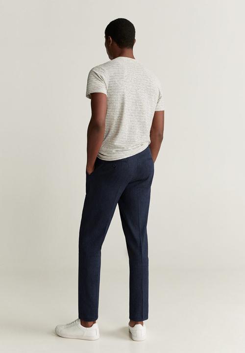 MANGO - Cedar trousers - navy