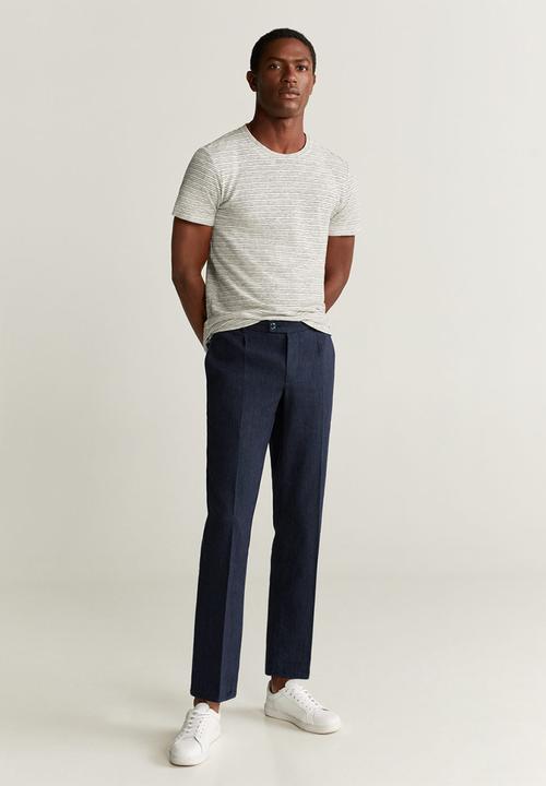 MANGO - Cedar trousers - navy