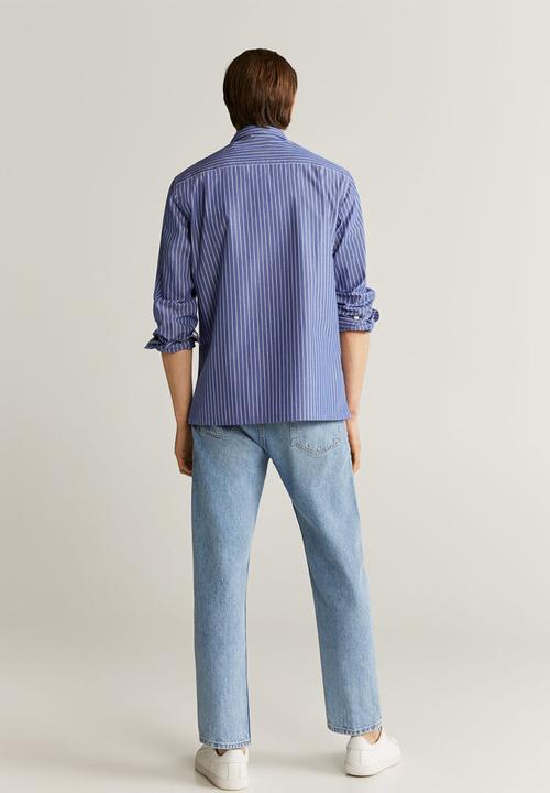 MANGO - Smile shirt - blue 