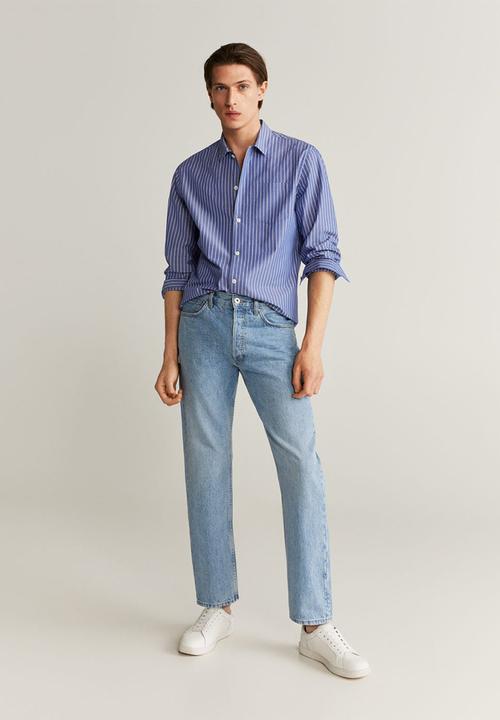 MANGO - Smile shirt - blue 