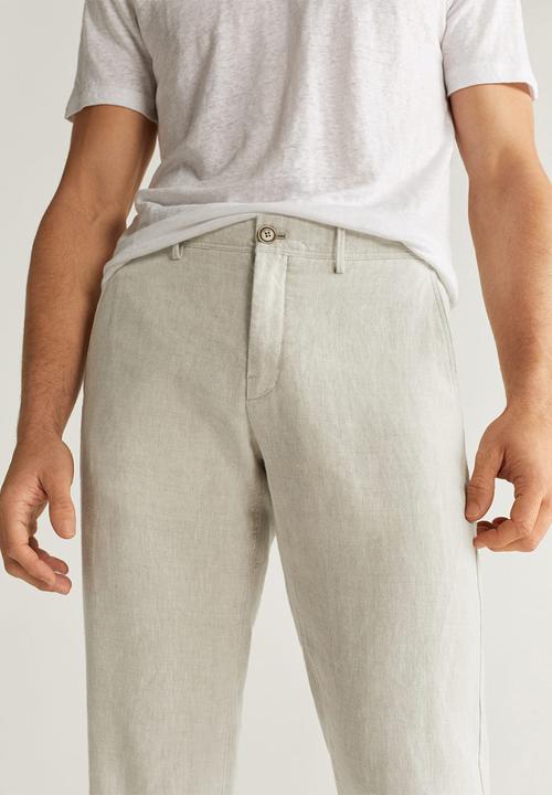MANGO - Oyster trousers - beige