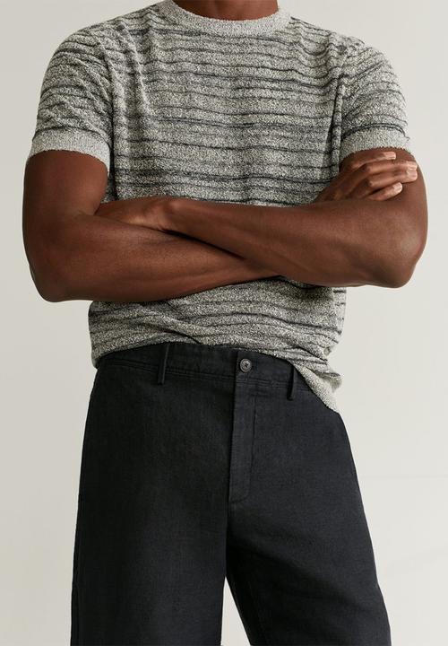 MANGO - Oyster trousers - black