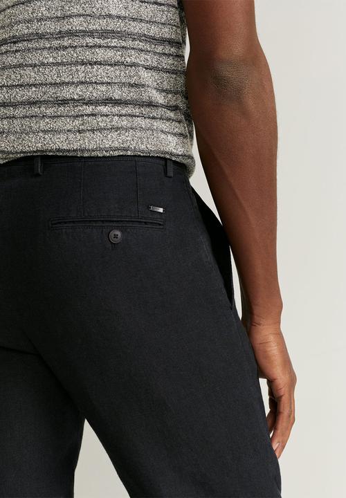 MANGO - Oyster trousers - black