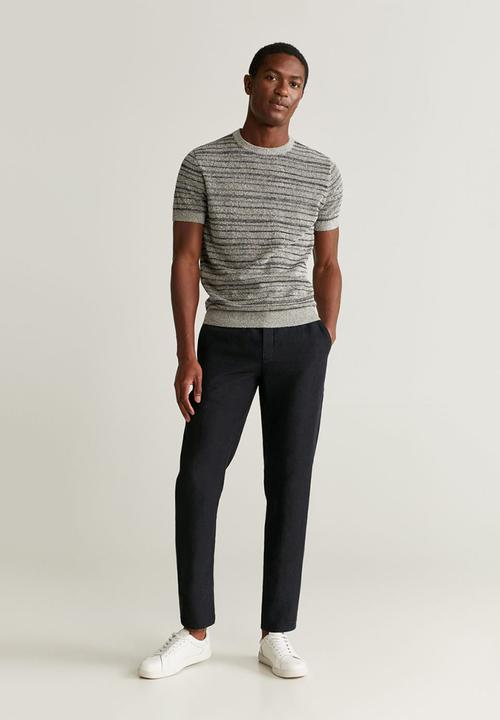 MANGO - Oyster trousers - black