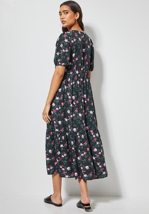 Superbalist - V-neck tiered dress - multi