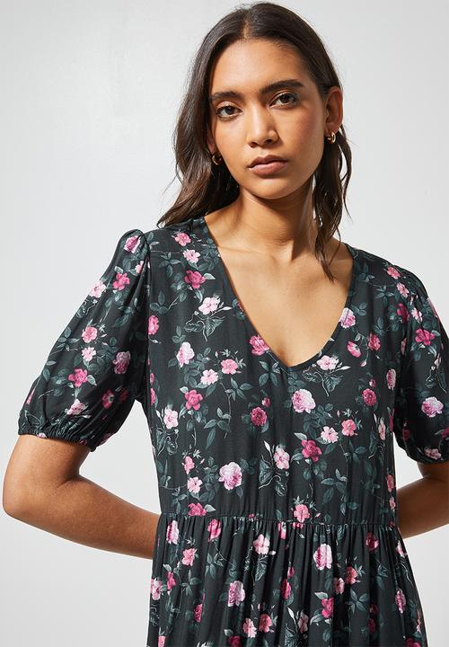 Superbalist - V-neck tiered dress - multi