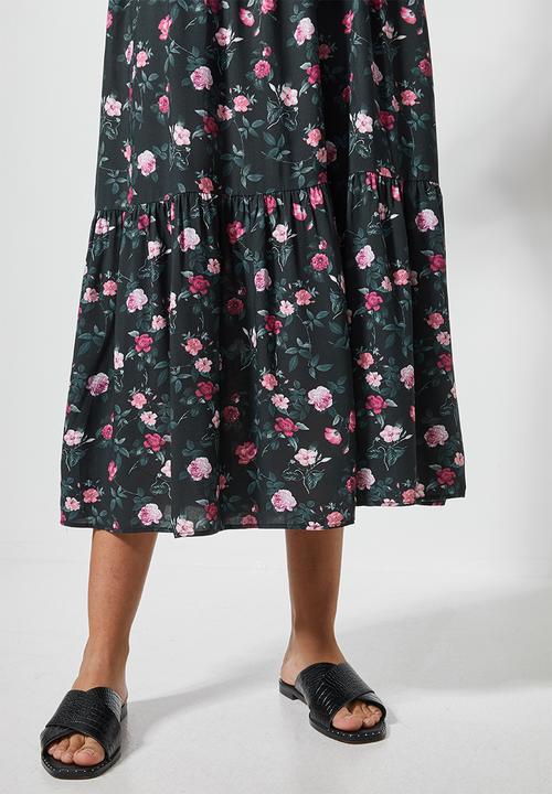 Superbalist - V-neck tiered dress - multi