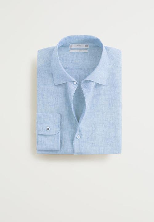 MANGO - Parrot shirt - blue