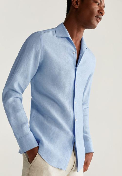 MANGO - Parrot shirt - blue