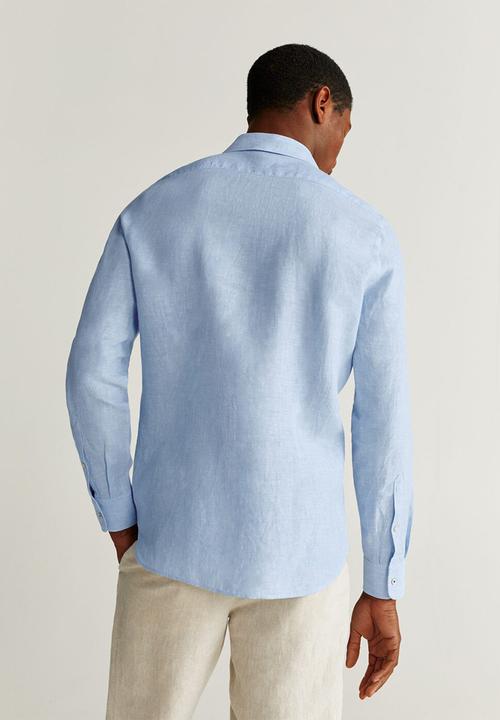 MANGO - Parrot shirt - blue