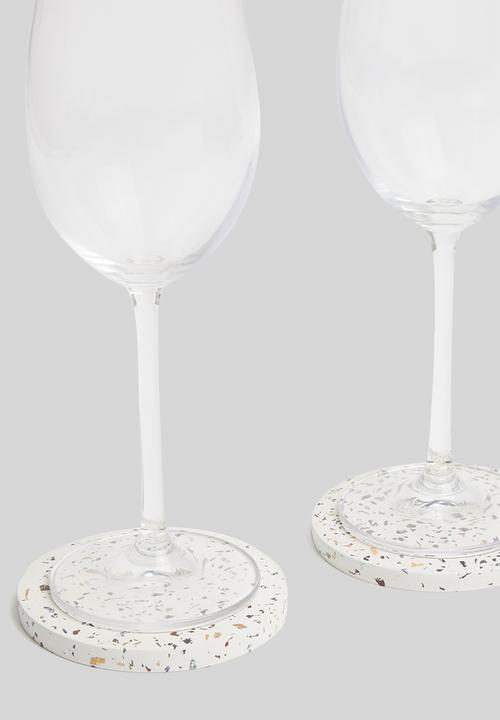 Sixth Floor - Coaster set of 4 - white terrazzo