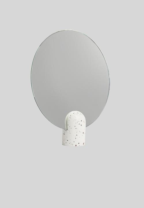 Sixth Floor - Terrazzo standing mirror - white