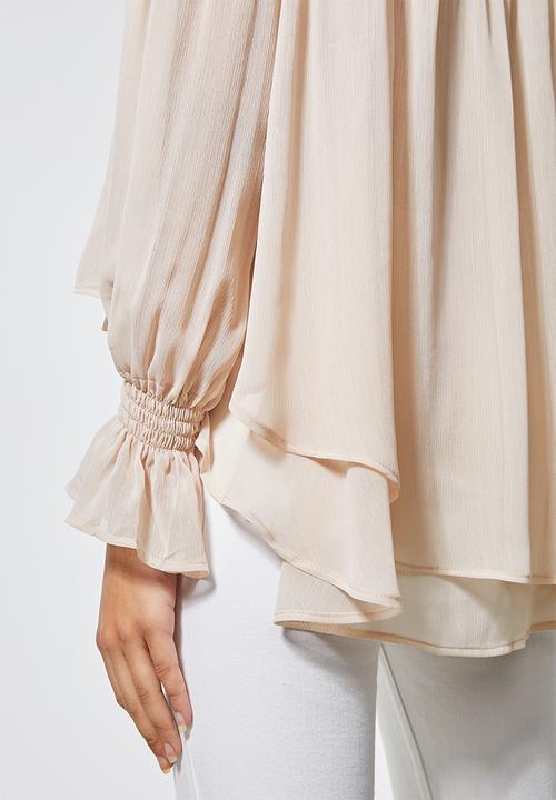 Superbalist - Double layer chiffon blouse - sand
