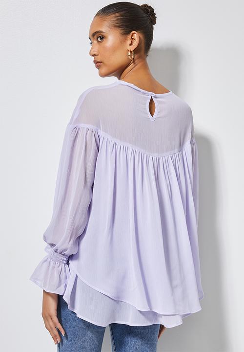 Superbalist - Double layer chiffon blouse - light lilac