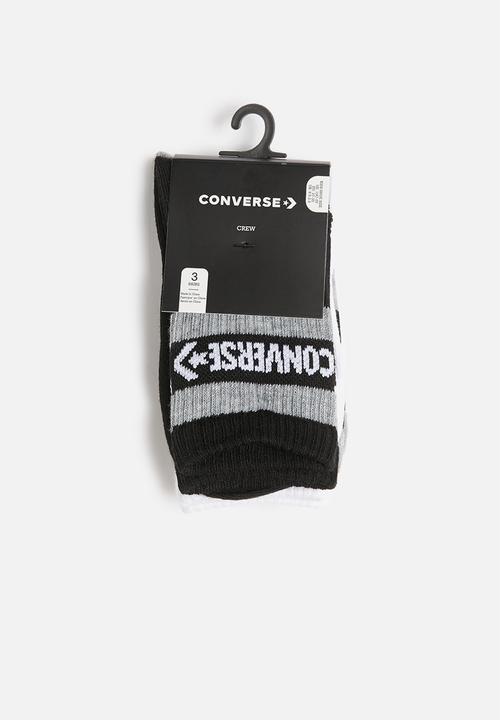 Converse - Chn 3 pack basic word mark crew - multi 