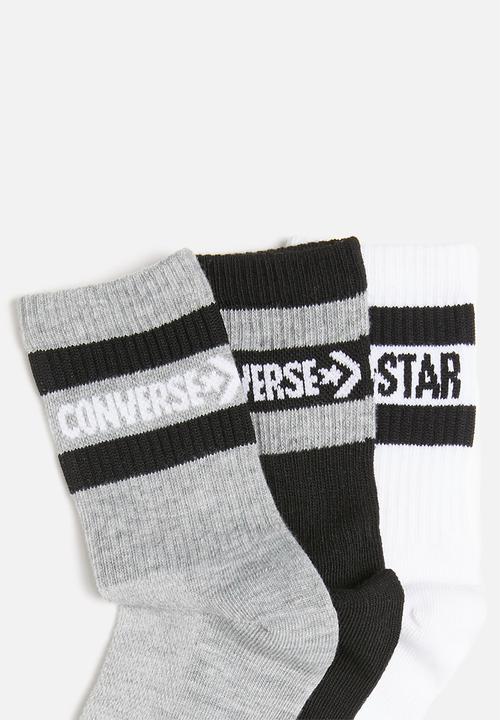 Converse - Chn 3 pack basic word mark crew - multi 