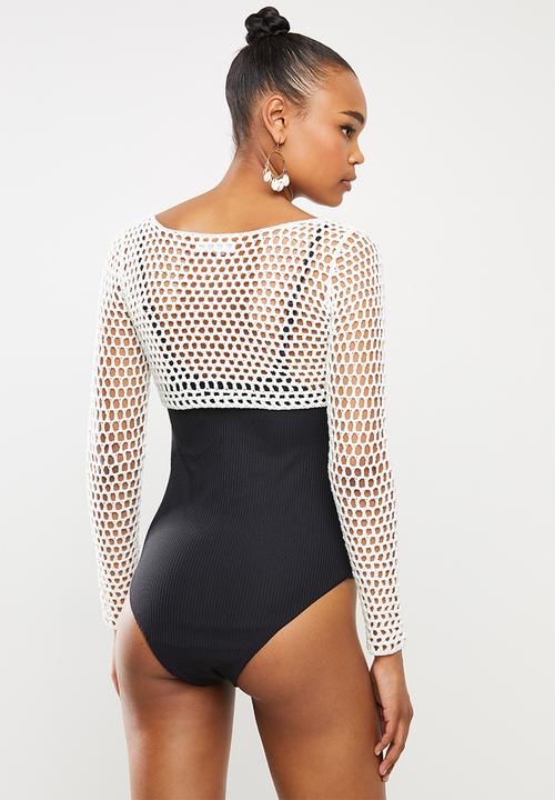 Missguided - Crochet jumper - white