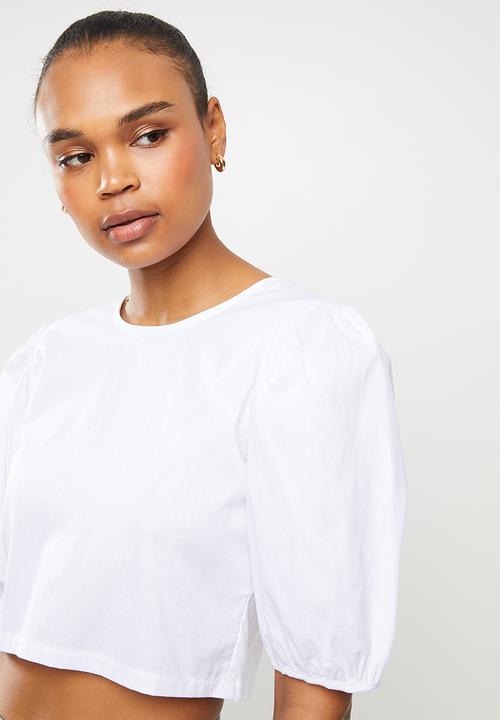 MILLA - Puff sleeve top - white