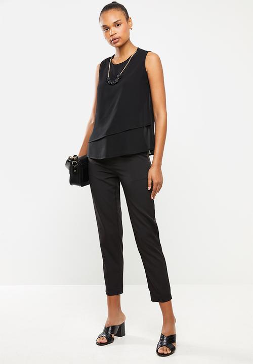 edit - Double layer chain vest - black