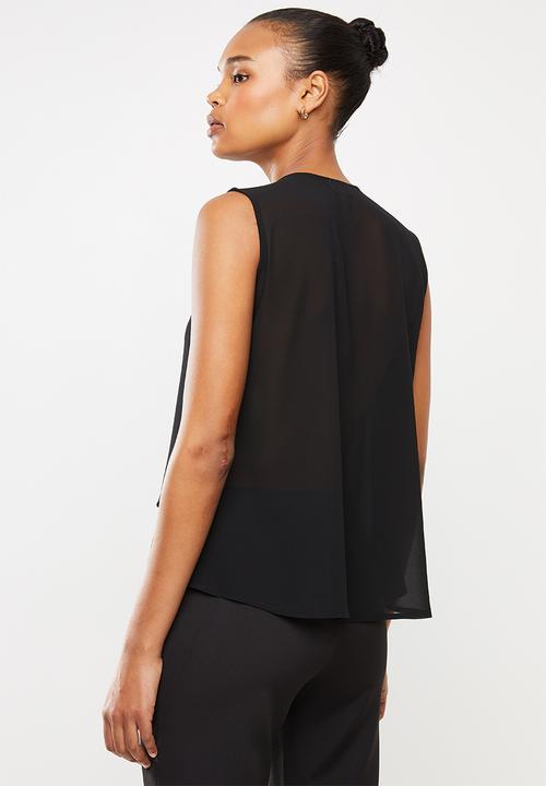 edit - Double layer chain vest - black