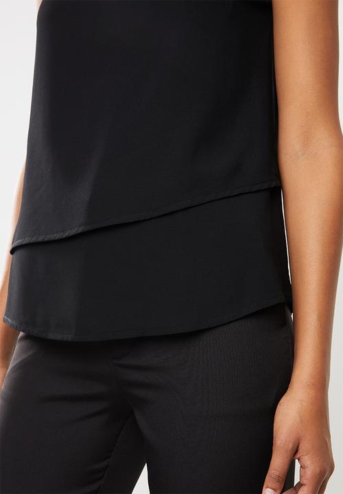 edit - Double layer chain vest - black