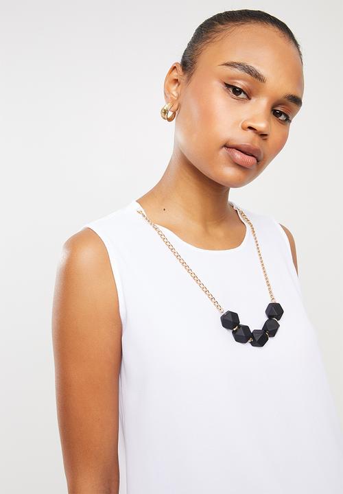 edit - Double layer chain vest - milk