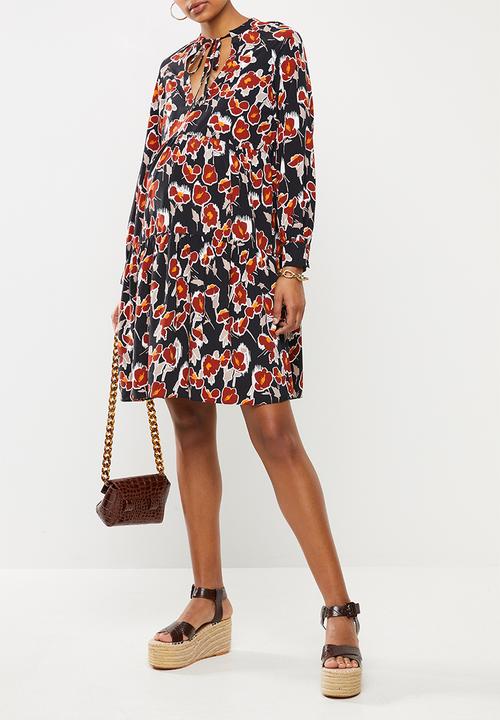 Glamorous - Maternity floral tunic - black rust