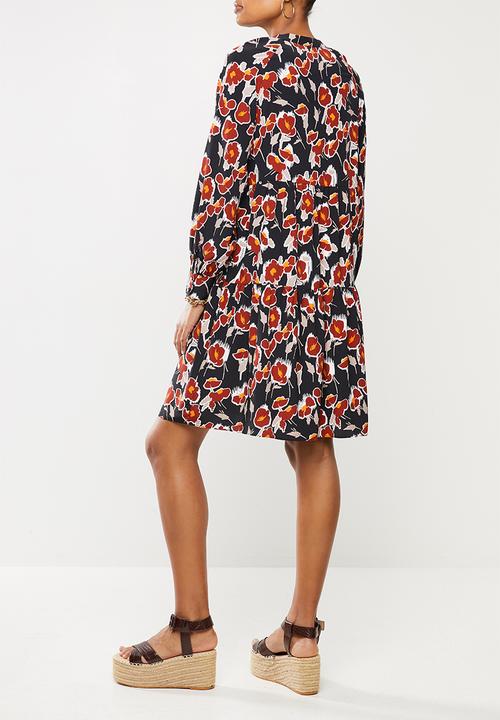 Glamorous - Maternity floral tunic - black rust