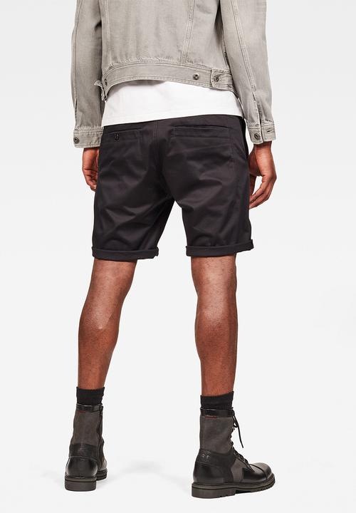 G-STAR - Bronson straight leg 1/2 shorts - black