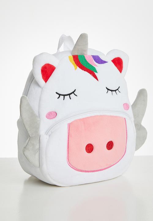Pop Candy - Unicorn piggy backpack - pink & white