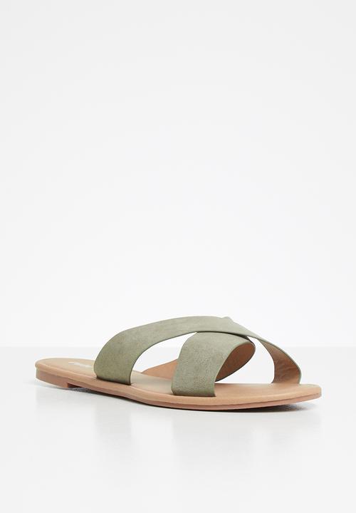 Cotton On - Everyday Scarlett xover slide - khaki 