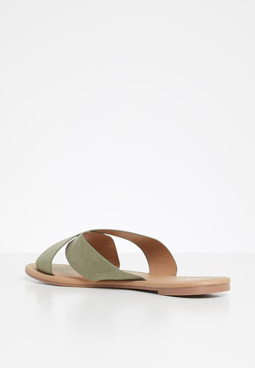 Cotton On - Everyday Scarlett xover slide - khaki 