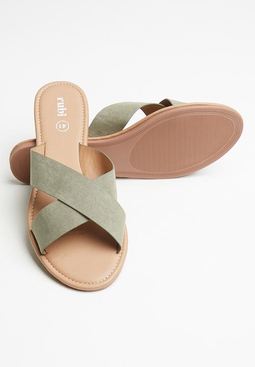 Cotton On - Everyday Scarlett xover slide - khaki 