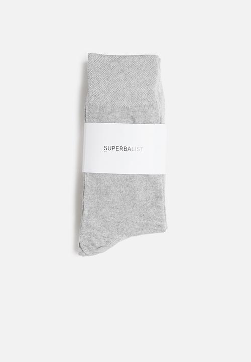 Superbalist - Plain 3 pack socks - grey