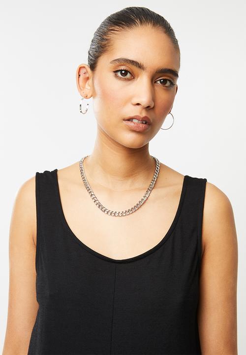 Blake - Pique knit sleeveless jumpsuit - black
